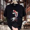 T-shirt Stampata da Uomo in Puro Cotone a Maniche Corte Marca Trendy T-shirt Versatile Girocollo da Uomo e Donna Trendy Uomo