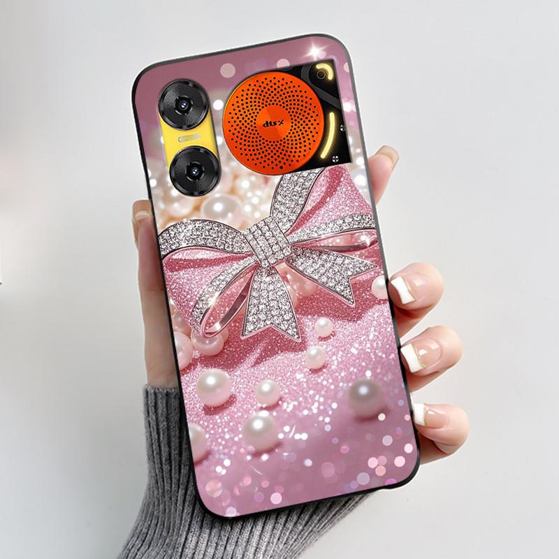 Custodia per Telefono Per ZTE Nubia Music 2 Custodia Z2460 Z2353 Estetica Gatto Carino Astronauta Nera Morbida TPU Silicone Copertura Protettiva Integrale