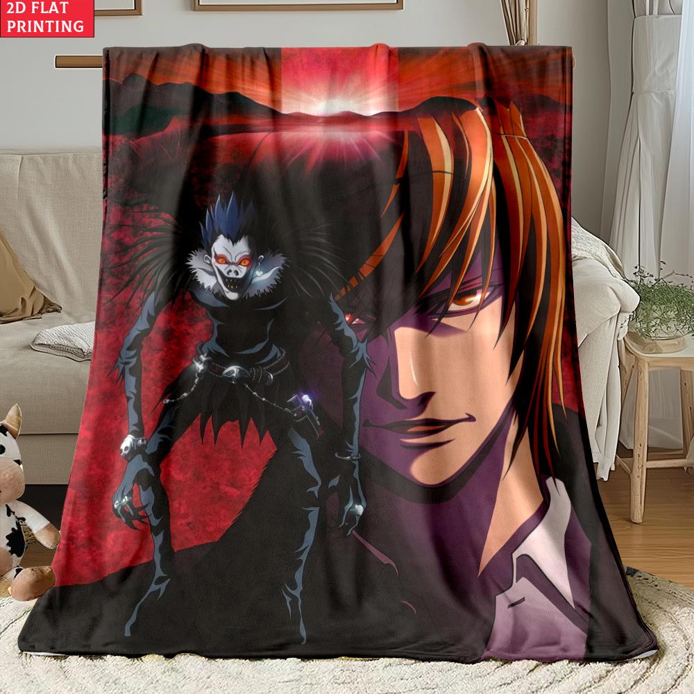 Light Yagami Print Thin Flannel Blanket for Bedrooms,Living Rooms,Sofas Blankets,Lunch Breaks,blankets Fluffy Blanket