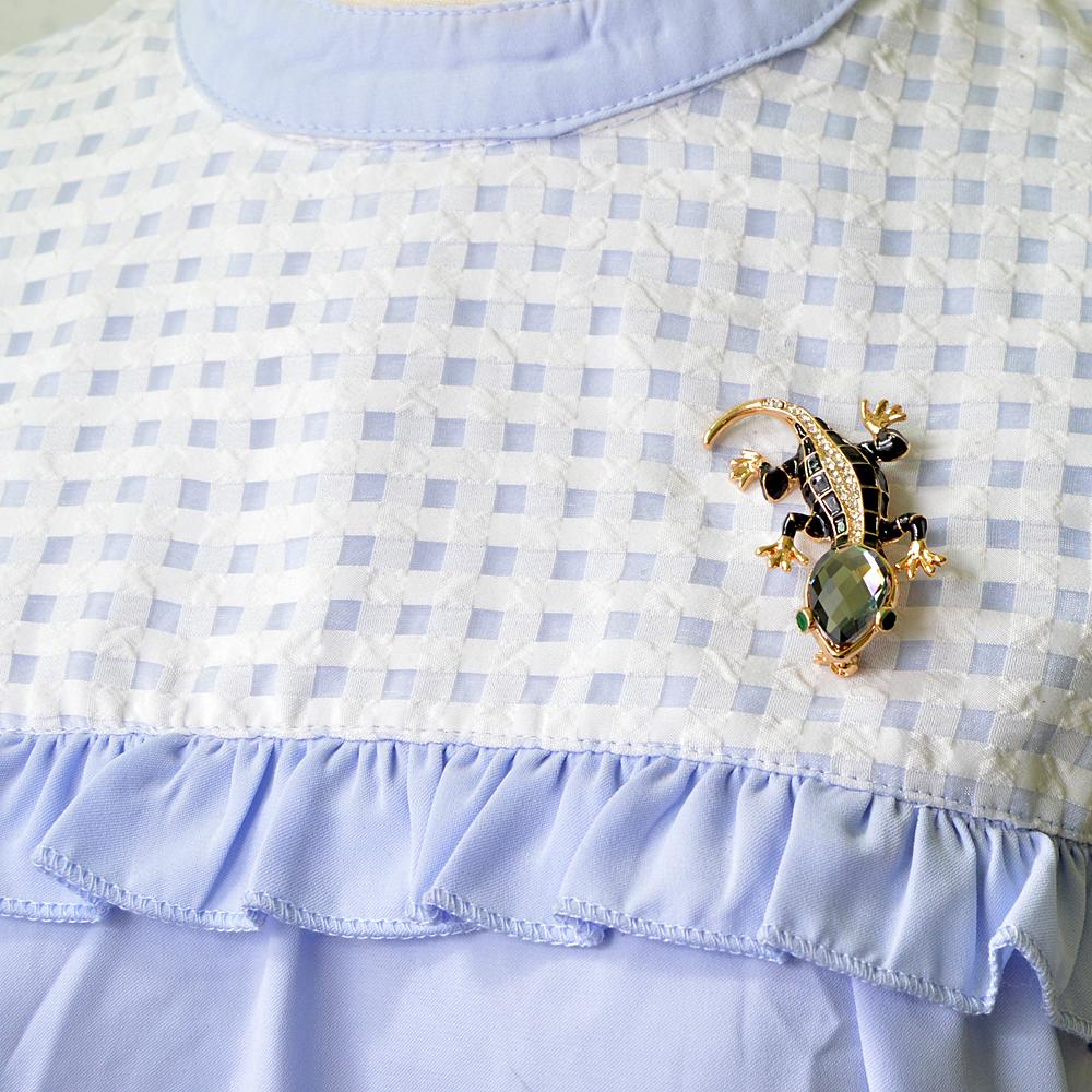 Crystalline Lizard Brooches Adorable Fashionable Stylish Animal Pins Summer For Women Shining Jewelry Kids Accessories Good Present GiftCute Jewelry