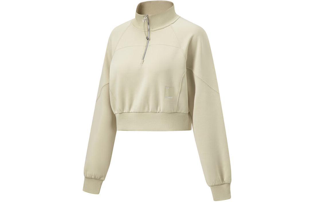Свитшот женский из серии Li Ning Fitness, пена, хаки, AWDT504-3 L