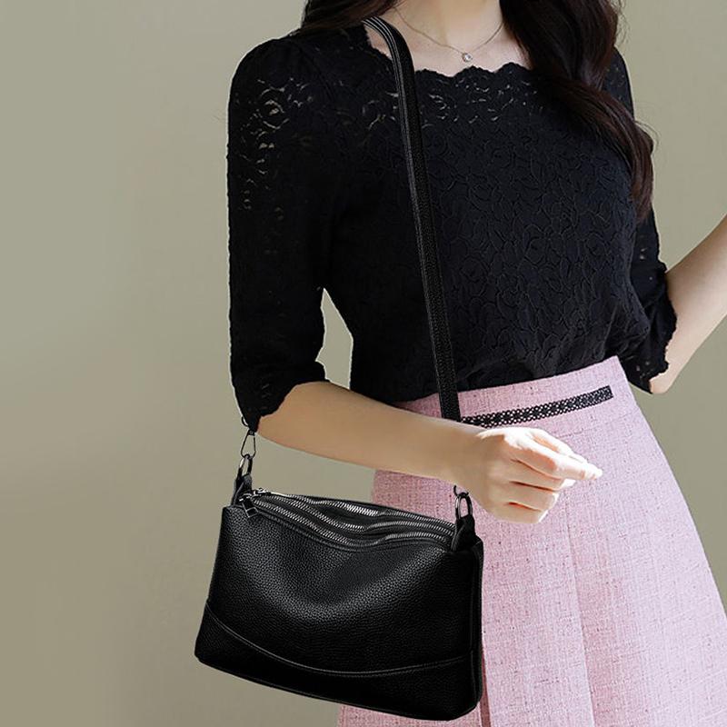 Fashion Bag Shoulder Yogodlns For Women Messenger Bags Ladies Versatile Pu Leather Highcapacity Crossbody Bags Zipper Female Bag
