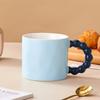 Ceramic Coffee Cup Pearl Handle Breakfast Milk Cup Office Home Baking Shop Dessert Milk Mug Office Afternoon Tea Coffee Cup