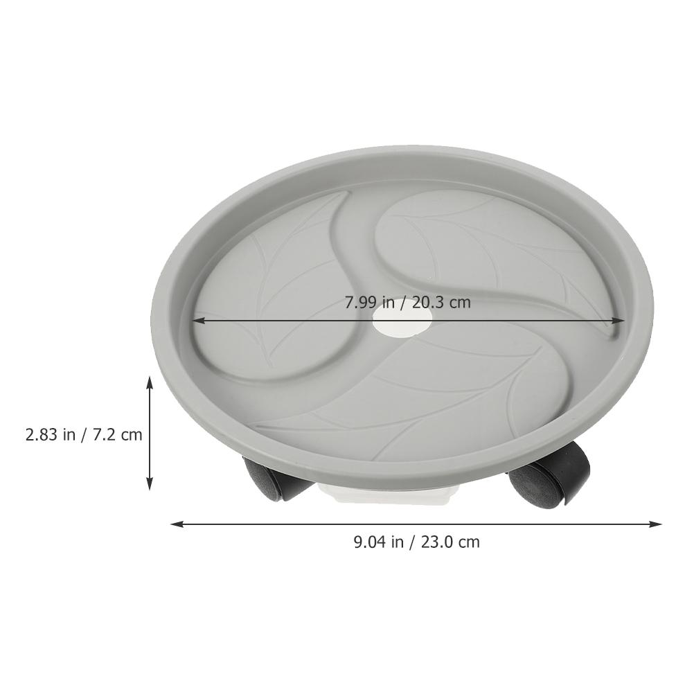 

Flowerpot Tray With Wheels Rolling Plant Tray Water Container For Potted Plants Plastic Planter Base Movable Gardening Holder светло-серый