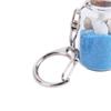 Sea Sand Drifting Bottle Keychain with Cork Beach Style Keychain  Fun Decorative