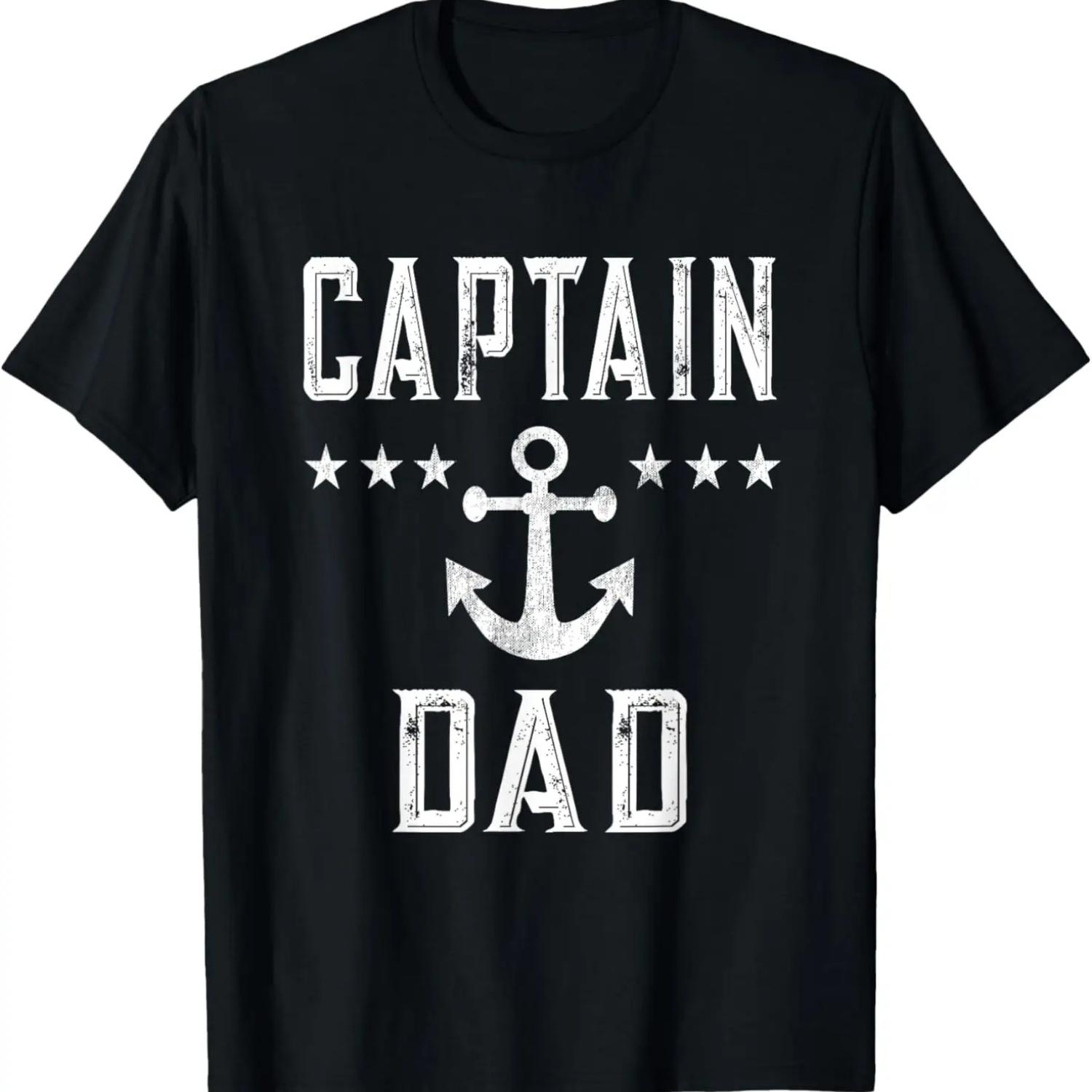 

Mens Vintage Captain Dad Lake Boating Father T-Shirt XXXXXL чёрный