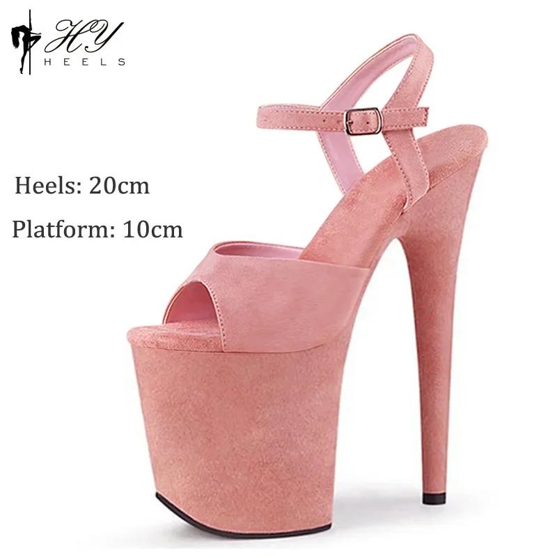 20cm Sexy Model Runway Shoes Performance Dress Wedding Banquet Super High Heels Sandals Sexy Fashion High Heels Shoes