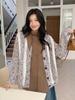 GNY Color Block V-Neck Long Sleeve Knit Cardigan for Women - Autumn 2025 Style 3101W
