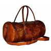 Men's New Genuine Goat Leather Duffel Gym Travel Weekend Overnight Luggage Bag