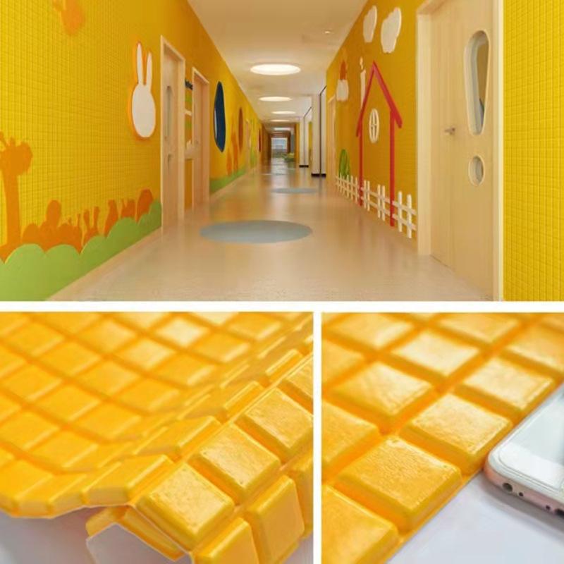 3D Self-adhesive Wall Sticker Mosaic Living Room Kitchen Foam Anti-collision Waterproof Moisture-proof Toilet Wallpaper