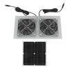 15W Solar Panel Powered Fan Efficient Solar Powered Dual Fan Kits for Chicken Coop Greenhouses Shed