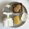 75g Plastic Material Mooncake Molds Stamp Moon Cake Mould Cartoon Peanut Shape DIY Baking Moulds for Mid-Autumn Festival