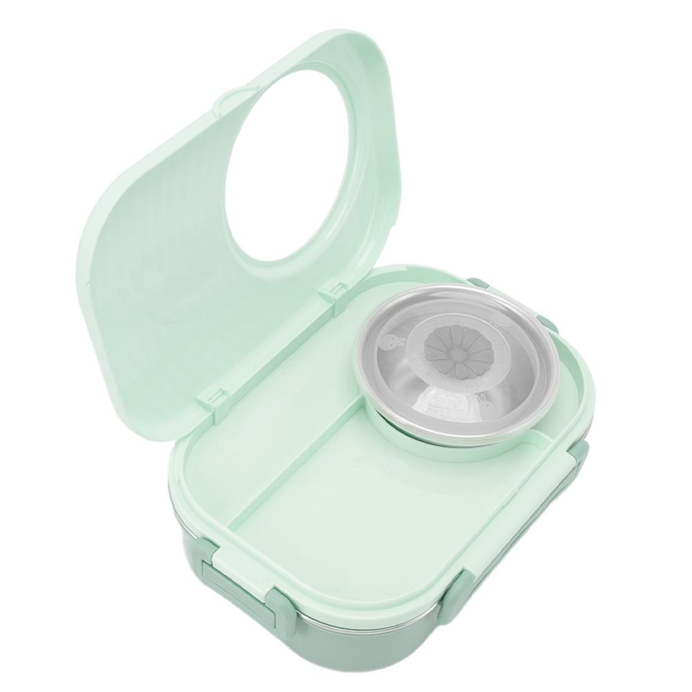 304 Stainless Steel Compartment Lunch Box 3 Compartment Thermal Lunch Box For Office
