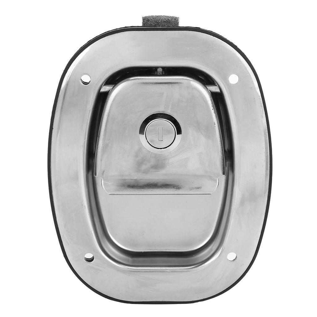 Oval Plane Baffle Door Lock Latch 304 Stainless Steel for Car RVs Trailers Ships Toolbox