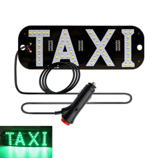 LED Indicator Light Waterproof Taxi Sign Lamp with USB Power Car Windshield Light Stickers for Ride-Hailing Cars Grab Taxi