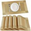 Place Mats for Kitchen Dining Table, Heat-Resistant Anti-Skid Stain Washable PVC Table Mats, Easy To Cleaning Dinner Mats