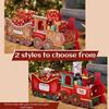 Gingerbread Christmas Train Box Holiday Decor for Mantel, Desk, Home & Party Festive Decorative Storage for Office, Living room