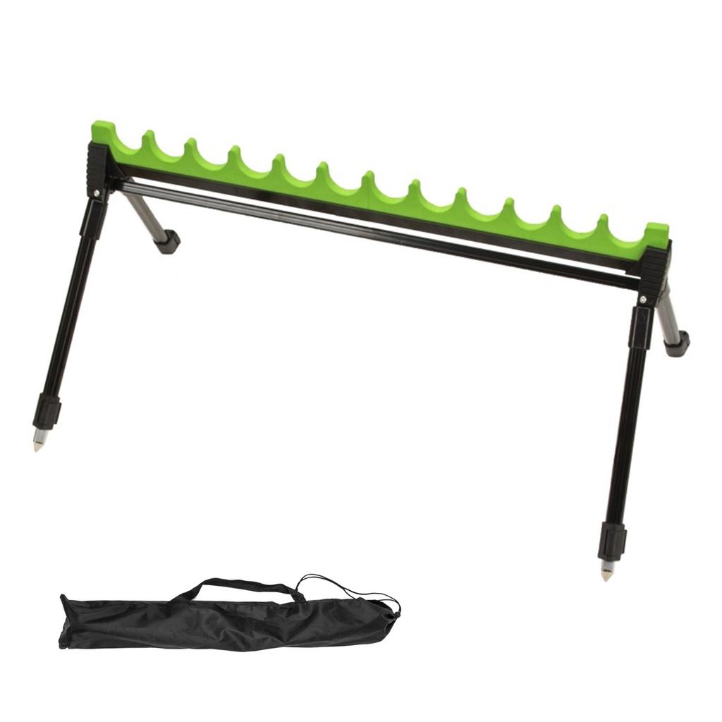 Adjustable 2-section Fishing Rod Holder Zinc Alloy 4-Leg Fishing Pole Holder