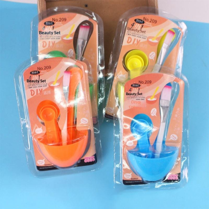 Conjunto de Tigela para Máscara e Tigela de Mistura e Conjunto de Seis Pincéis para Fazer Máscara Facial DIY Ferramentas de Beleza e Maquiagem