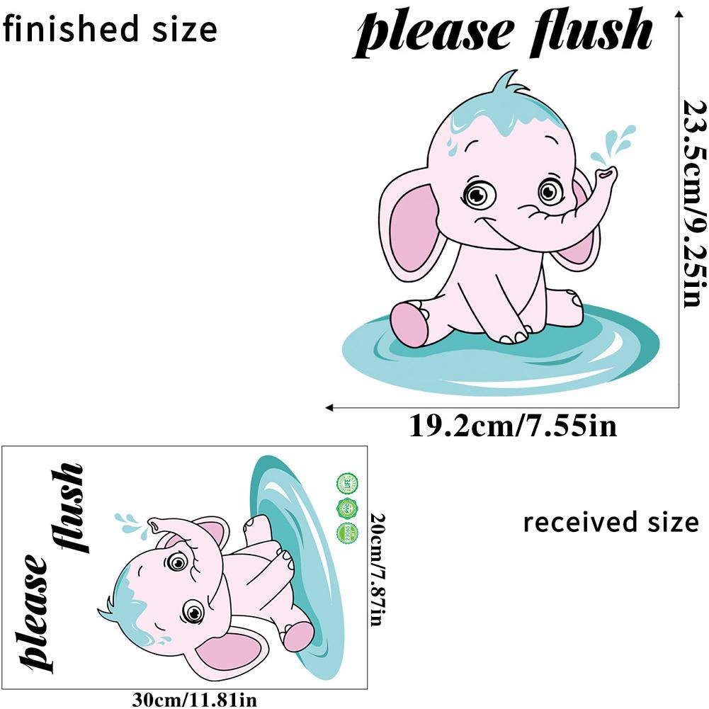 Tegneserie søt elefant Toalettklistremerke Morsomt bad Vanntett  veggklistremerke Toalettlokkdekaler Avtagbart – kjøp de beste varene i  nettbutikken Coolbe, image size:1001x1001