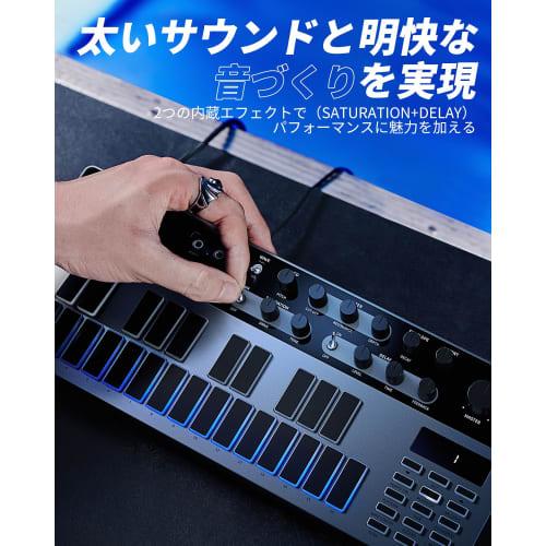 Donner Essential B1 Analog Bass Sequencer with 128 Patterns, LED Screen, MIDI IN/OUT, Backlight, USB, and Japanese Instruction Manual Included