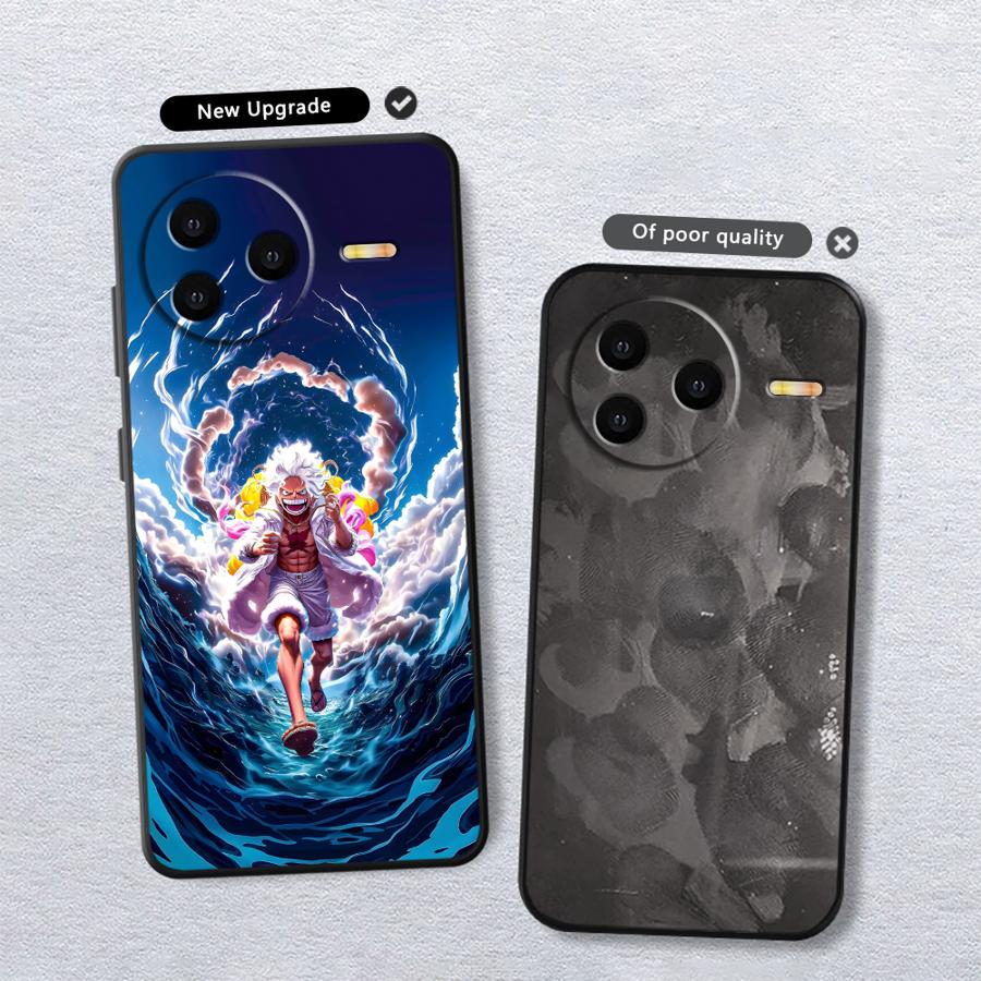 Case for Xiaomi Redmi 13C 9 K40 K80 Pro A3 A1 A2 Plus 14C 10 12C A5 A4 Black Soft Phone Cover One Piece Cool Luffy