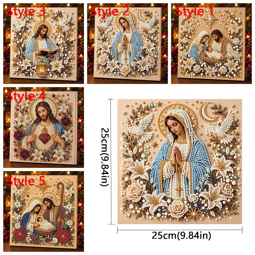 Krippe Religiöses Perlen Malset Jesus Perlen Malset Wohnzimmer Dekoration