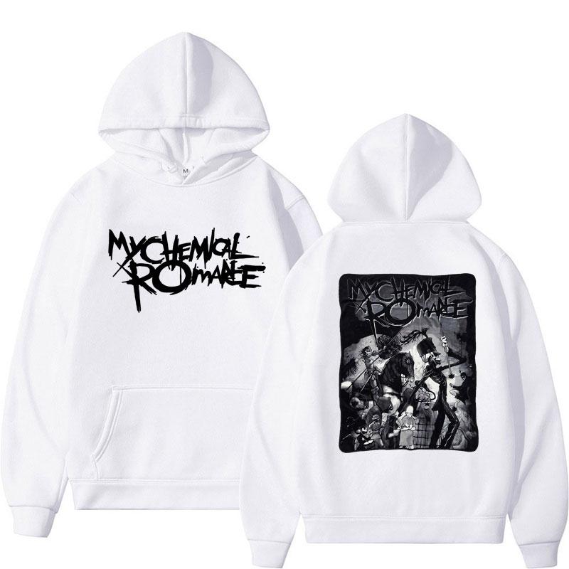 My Chemical Romance Hoodies Men's Black Parade Gothic Retro Emo Rock Harajuku Long Sleeve Fleece Oversized Pullove