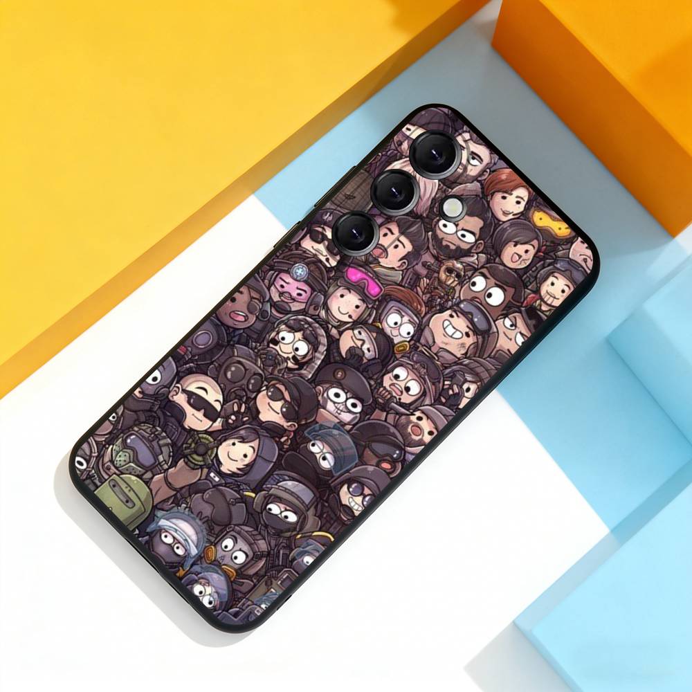 R-Rainbow S-Six S-Siege Cool Phone Case For Samsung Galaxy A 22,71,53,52,51,72,73,5G,Note,J7,8,9 Soft Black Cover