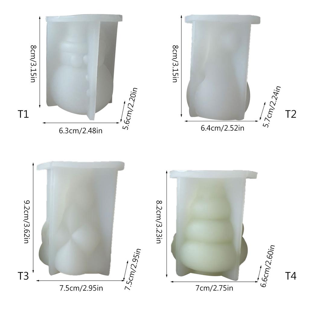Bezobličejový Starý Muž Sněhulák Svíčka Silikonová Forma DIY Vánoční Stromek Ručně Vyráběné Ozdoby Kapající Sádrová Dekorace Forma