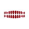 Red Glitter Pearl Flower Almond Shaped Wearable Nails