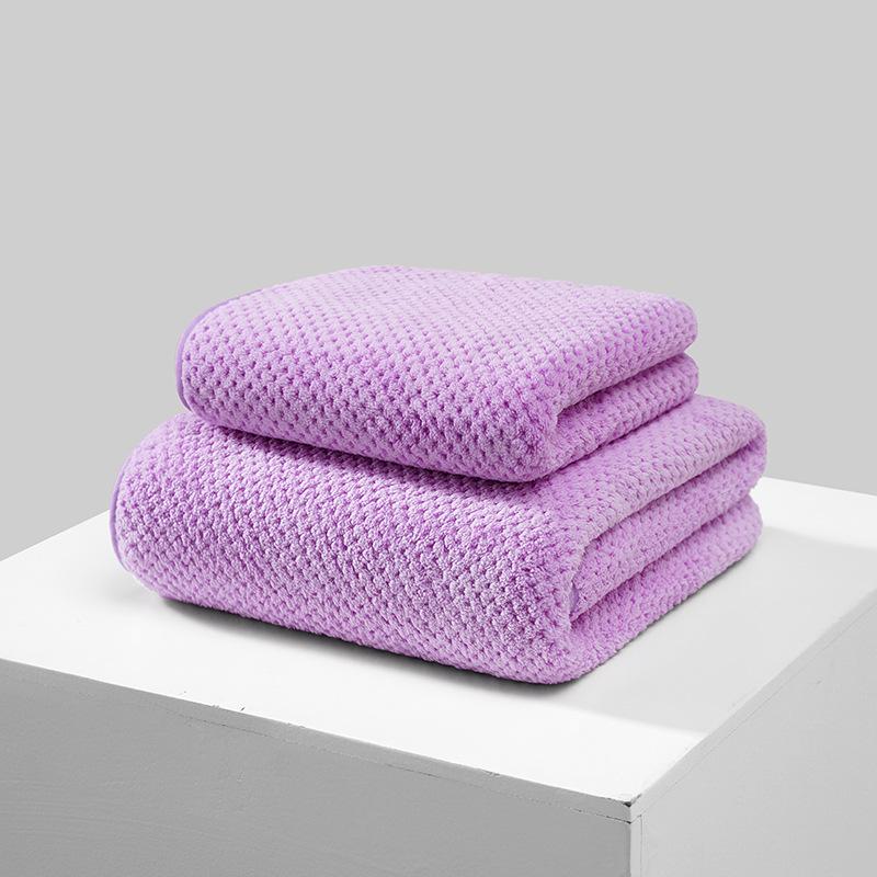 Sada velkých osušek 90×170cm Vzor ananasové mřížky Mikrovláknový materiál, Měkké a pohodlné, Dobrá absorpce vody