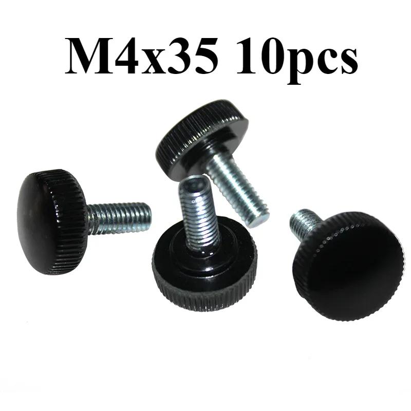 4.8 Grade carbon steel Screw Screw Bolt M3 M4 Metric Male x 6-35mm Thread Legnth With phenolic plastics knurling Head
