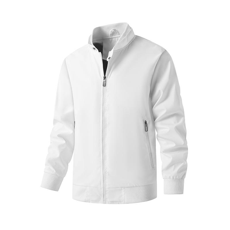 

Мужская куртка весна и осень повседневная тонкая бейсбольная одежда модная рабочая одежда пальто летная куртка XXXL белый