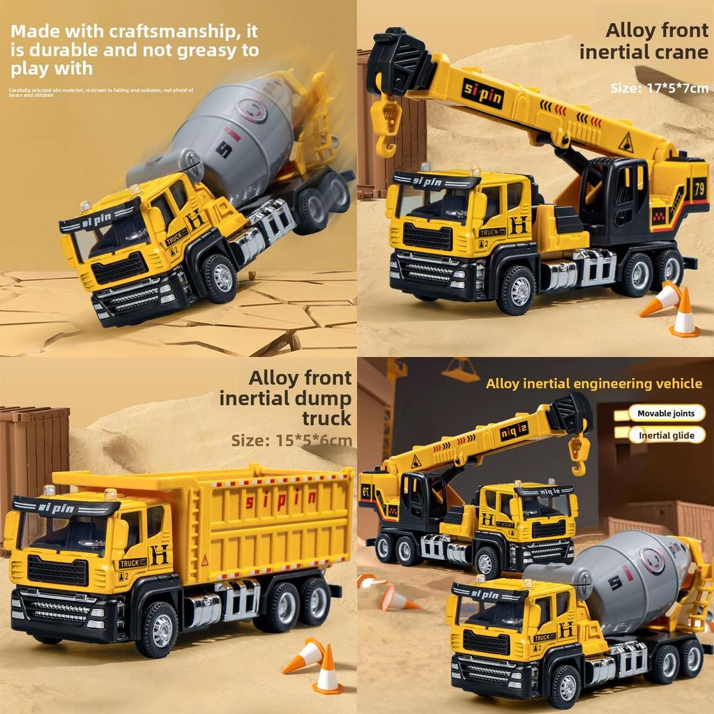 Childrens Alloy Excavator Toy With Inertia Drive For Engineering Play And Handeye Coordination