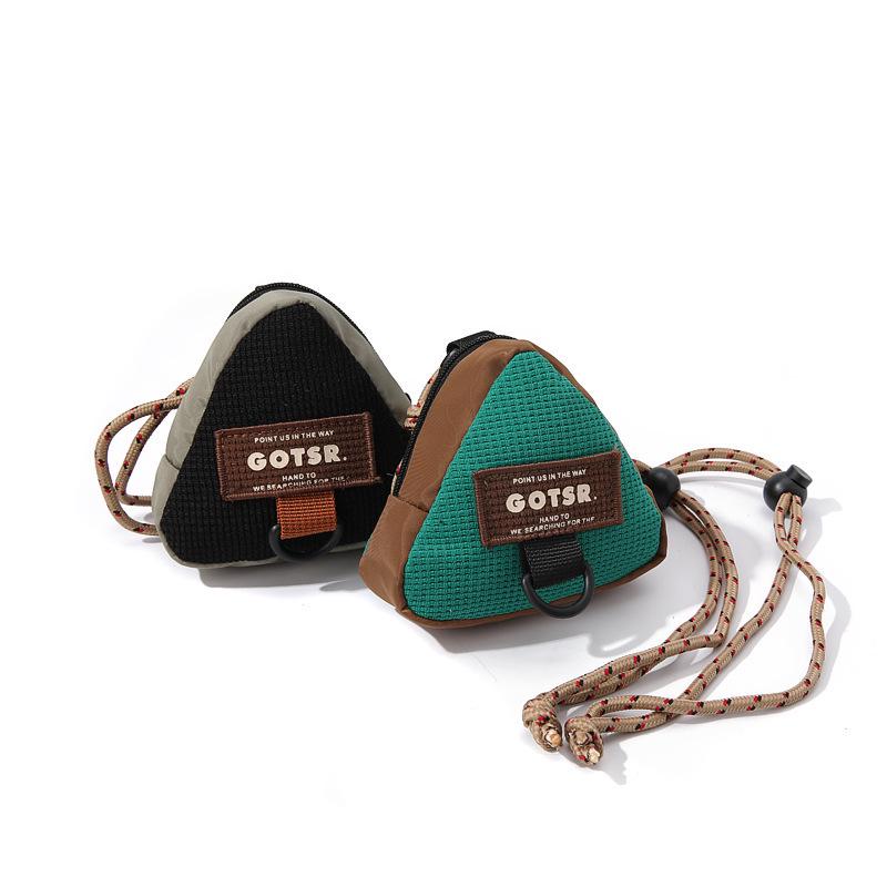 Triangle Neck Pouch - Creative Streetwear Coin Purse and Crossbody Bag for Students