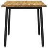 70 x 70 x 75 cm Solid Acacia Wood White and Black Square