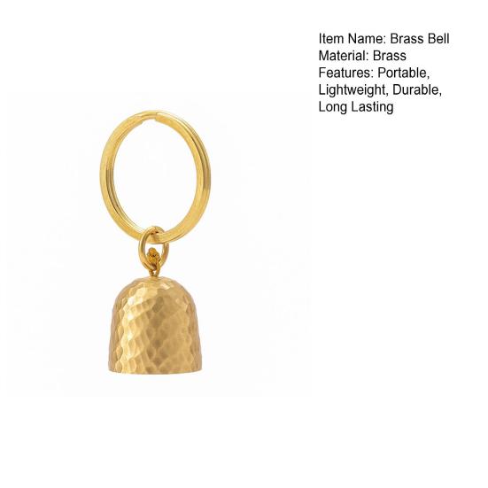 Solid Brass Bear Bell Hiking Gear Clear Loud Sound Lightweight Portable Emergency Hanging Bell Camping Accessories