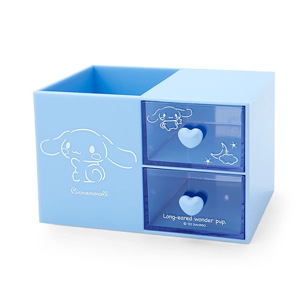 Sanrio Cinnamoroll Calm Color Stationery Series Plastic Chest with Pen Character 14 X X 9 504823 Stand, Design, 11.5 Cm,