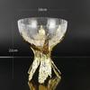 Light Luxury Metal Glass Fruit Plate High Foot Wedding Party Candy Snack European Home Decoration