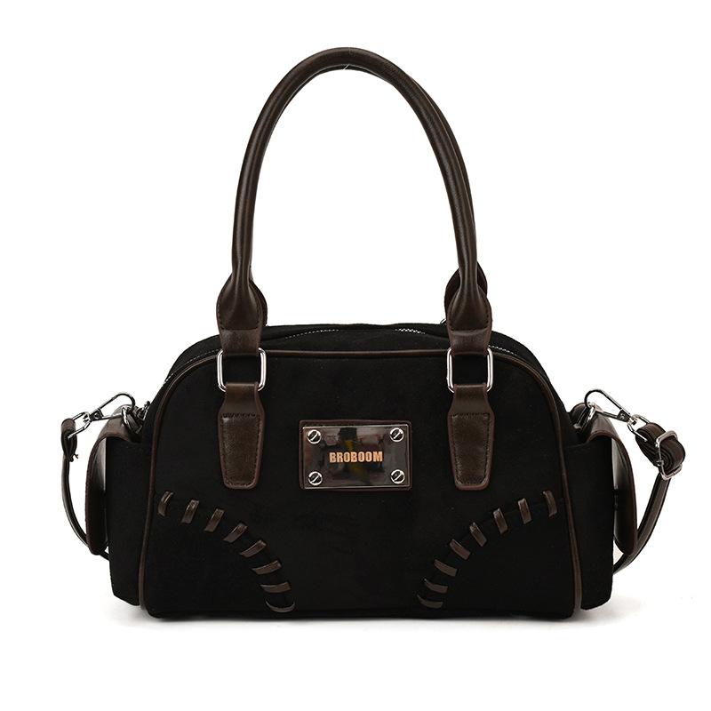 Fashion retro underarm bag women's bag new messenger bag simple portable bowling bag shoulder bag