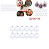 Christmas Ornament Ball With Modern Art Style In 6cm Transparent Plastic For Holiday Decor