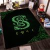 Intertwined Snakes with Runes Design Rug Non-slip Rug Suitable for Living Room and Bedroom Sofas
