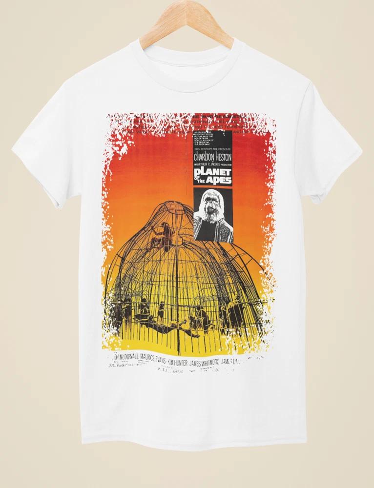Planet Of The Apes (1968) Movie Poster Inspired Unisex White TShirt S