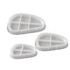 Large Capacity Designs Love Oval Plate Tray Craft from Silicone Portable for Restaurant Service And Holiday Decorations