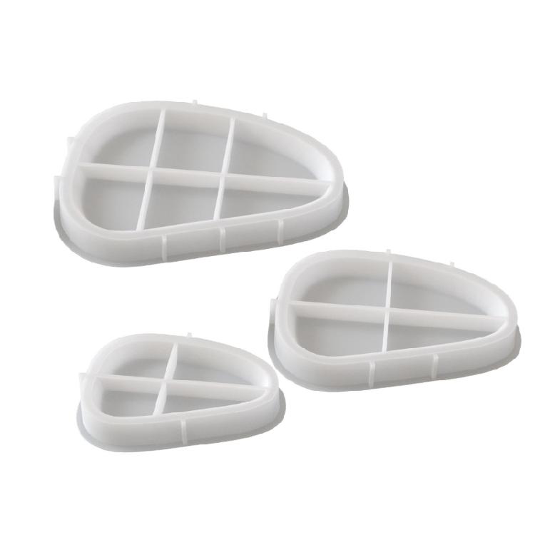 Large Capacity Designs Love Oval Plate Tray Craft from Silicone Portable for Restaurant Service And Holiday Decorations