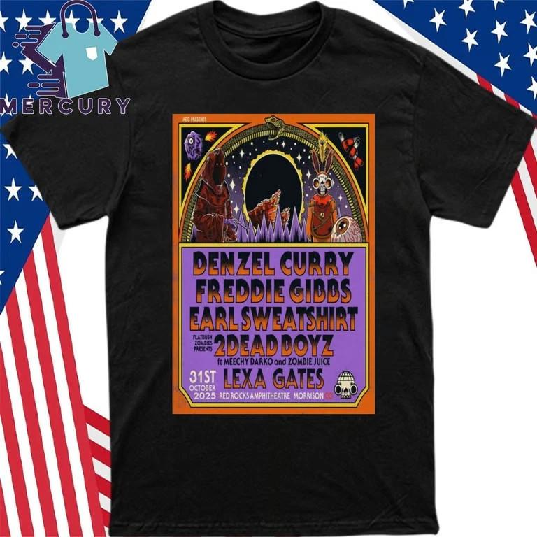 Red Rocks Amphitheatre Morrison 2025 Denzel Curry Live  Full Size S-5XL Unisex T-Shirt XL