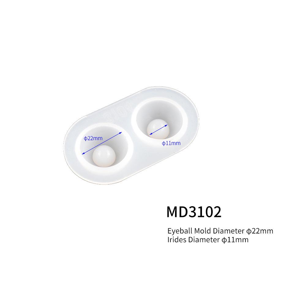 

Форма для кукольных глаз для DIY эпоксидной смолы с мультяшным запавшим зрачком