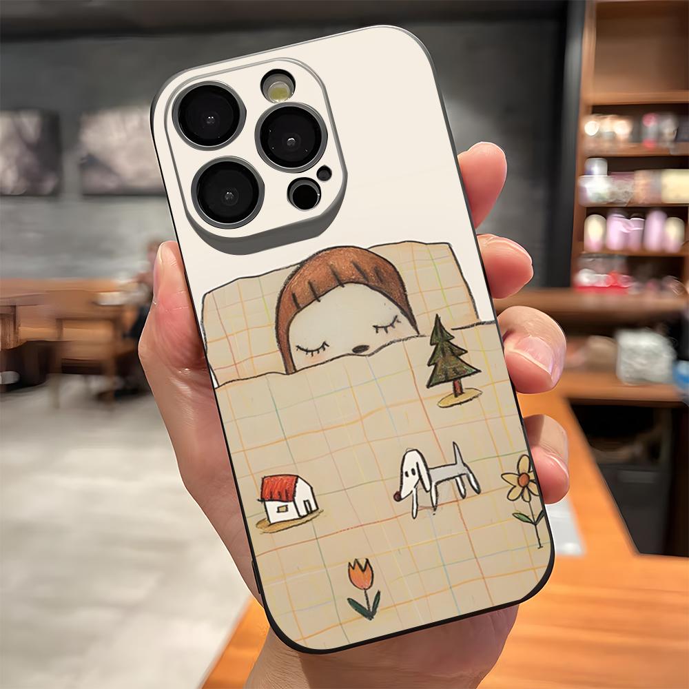 Japan Y-Yoshimoto Nara Phone Case For IPhone 17 Pro Max 15 Pro 16 14 Plus 12 13 Mini 11 Pro Shockproof Soft Cover