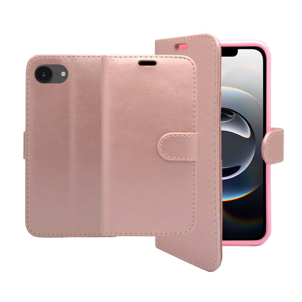 (Rose Gold) For Apple iPhone 17e Wallet Flip PU Leather Phone Case